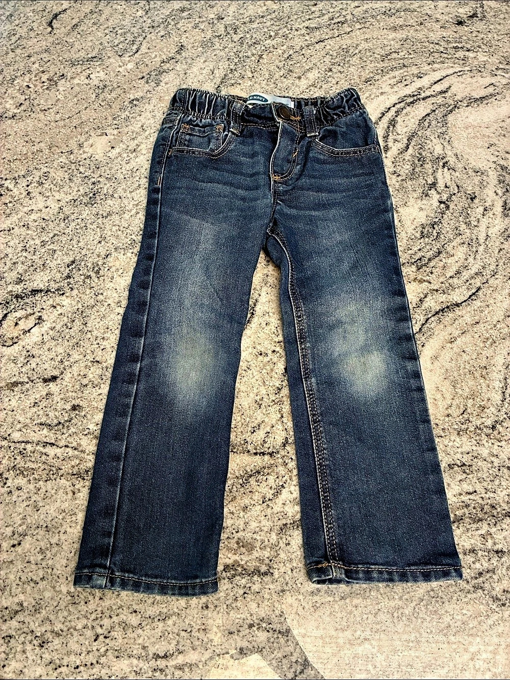 Old Navy Pull-On Straight Jeans Blue Boys 3T